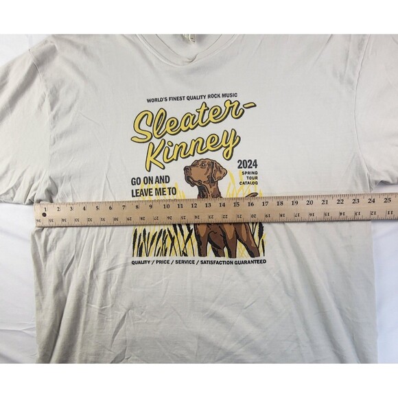 Sleater Kinney T Shirt Mens 2XL Band Tee Graphic 2024 Hounds Rock Tour Tan - Picture 6 of 6